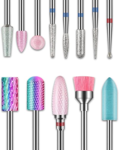 Nagelborenset - 13 Stuks Professionele Nagelborringen voor Manicure en Pedicure