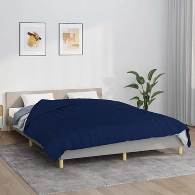 vidaXL - Verzwaringsdeken - 200x220 - cm - 9 - kg - stof - blauw