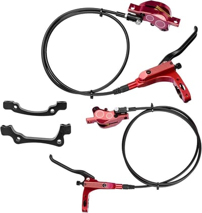 Hydraulische Fietsschijfremmen - Fietsremklauw Set - Veilig Fietsen - Vier Zuiger Ontwerp - 800mm 1450mm - Zwart