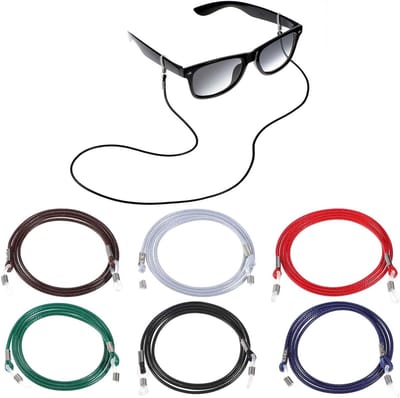 Verstelbare Lanyard voor Zonnebrillen en Brillen, 6 Stuks in Diverse Kleuren - Ideaal voor Dames en Heren, Handig en Veilig Brillenkoord