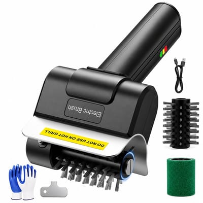 Elektrische BBQ Borstel Met LED -Verlichting - Draagbaar Multifunctioneel Hulpmiddel Voor Het Schoonmaken Van Grillroosters En Barbecue-apparaten