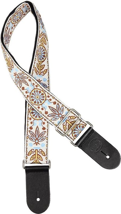 Gaucho GST-192-08 gitaarband, 2” jacquard weefsel, leren slips, veel kleuren
