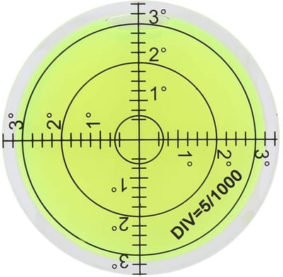 Dailygoods - Portable Round Spirit Level - Mini Waterpas - Compact en helder - Geschikt voor elektronische weegschalen - Hoogwaardige precisie - Ideaa...