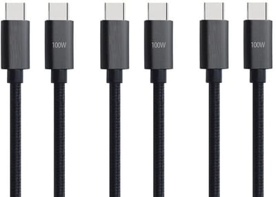 3 stuks OneOne 1,5m oplaadkabel. Sterke USB C naar C kabel. Stevig laadkabel snoer past op Apple iPhone 16 Pro Max, iPhone 16e, iPad 9, iPad 10, iPad Air 4, iPad Air 5, iPad Mini 6, iPad Pro 11, iPad Pro 12.9