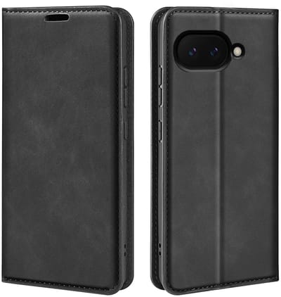 MobyDefend Hoesje - Geschikt voor Google Pixel 9a - Luxe Wallet Bookcase (Magnetische Sluiting) - Zwart