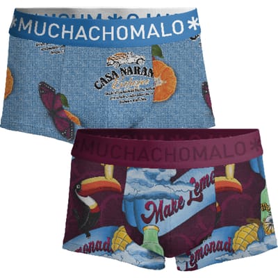 Muchachomalo Heren Trunks - 2 Pack - Maat M - 95% Katoen - Mannen Onderbroek