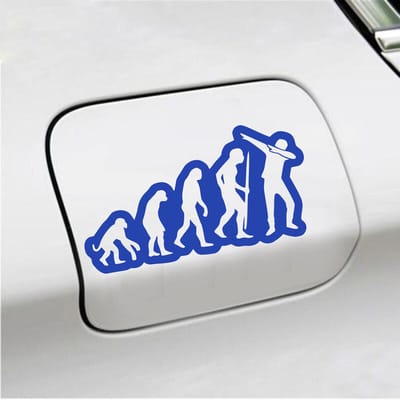 Bumpersticker - Dab - 7,7 X 14,8 - Blauw