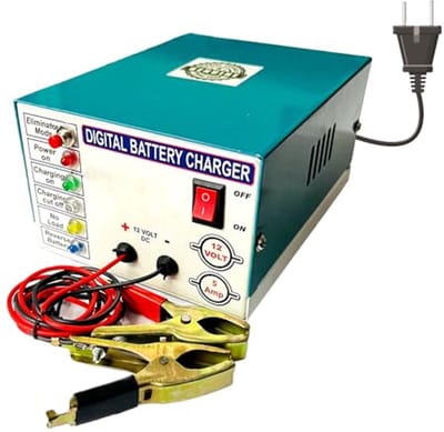 Batterijlader - Acculader - Voertuig Onderhoud - Automatische Uitschakeling - 12 Volt 5 Amp - Zwart