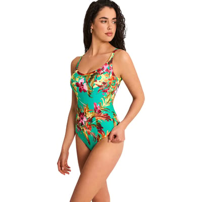 Vrouwelijke voorgevormde bandeau badpak zonder beugels Selmark Tropico