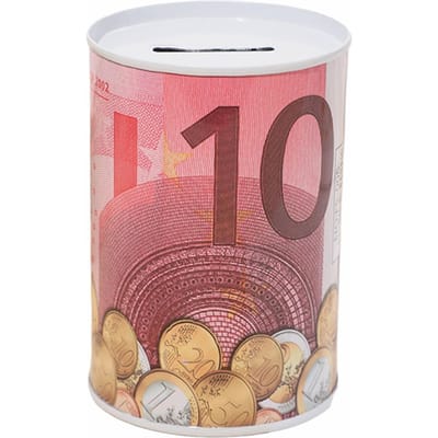 Schattige EURO Spaarpot Duurzame Veilige Metalen Spaarpot voor het Verzamelen van Contant Geld Spaardoos