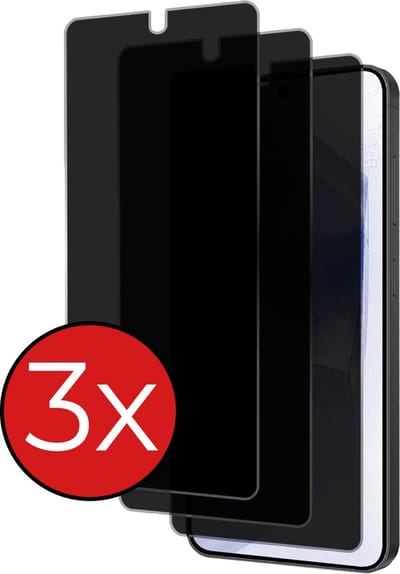 Screenprotector - 3 Stuks - Geschikt voor Samsung Galaxy A55 - Privacy Filter - Beschermglas - Gehard Glas - Tempered Glass - Screen Protector