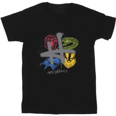 Harry Potter Heren Emblemen H Spuit T-shirt (Zwart)
