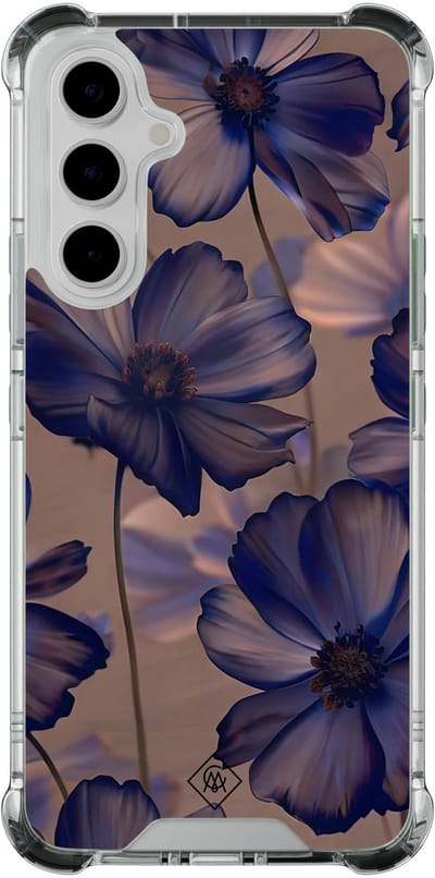 Casimoda® hoesje - Geschikt voor Samsung Galaxy A54 - Twilight Petals - Shockproof case - Extra sterk - TPU/polycarbonaat - Paars, Transparant
