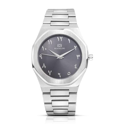 BUGOLINI® LOCUS Steel - MIYOTA GL30 QUARTZ HORLOGE voor Mannen - Luxe Uurwerk - Zilver