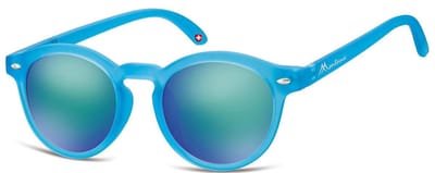 Montana CS73C- Kinder Zonnebril-Rond-Blauw kunststof- Lensbreedte 43 mm