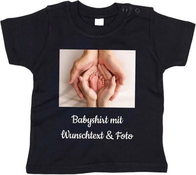 Babyshirt Personaliseren - Kinder T-shirt - Uniek Cadeau - Met Naam en Foto - Vele Kleuren