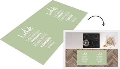 Keukenloper - Loper keuken - Quotes - Spreuken - 'Liefde' - Trouwen - 120x60 cm - Keukenloper vinyl