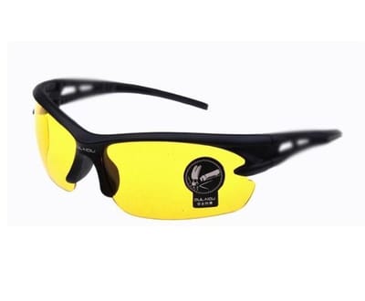 Curioshop Dulaidu Duo-Set Sportzonnebrillen Geel - 2 Stuks - Lichtgewicht - Voor Sport & Outdoor
