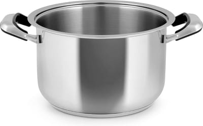Ronde Koekenpan met 2 Handvatten RVS - Hoge Kwaliteit Stainless Steel Pan