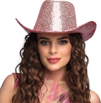 Boland - Hoed cowboy Rodeo party lichtroze Roze - 57 - Volwassenen - Unisex - Cowboy - Festival