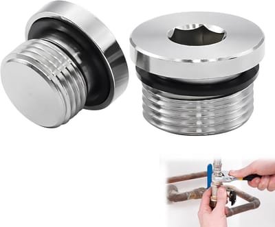 Blinde Stop - Leiding Afsluitdop - Leiding Dichtmaken - Roestvrij Staal - 2 Stuks 1/2 Inch - Zilverkleurig