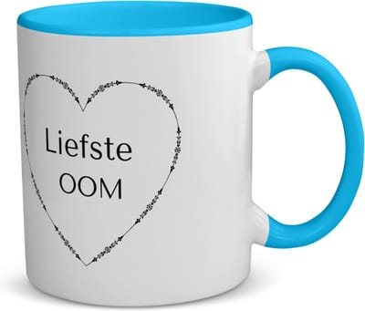 Akyol - liefste oom koffiemok - theemok - blauw - Oom - de liefste oom - verjaardag - cadeautje voor oom - oom artikelen - kado - geschenk - 350 ML inhoud