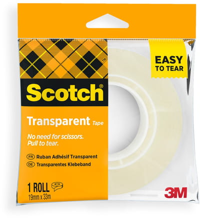 Plakband Scotch 508 19mmx33m transparant 1 rol | 8 stuks