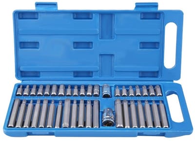 Allecto - 40-Delige Torx Bits Schroevendraaierset - Draagbare Koffer - Inclusief Chroom-Vanadium Hulzen - Voor Klussen - Geschikt voor Doe-Het-Zelf