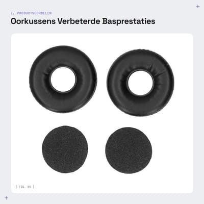 Dailygoods - Oorkussens - Verbeterde Basprestaties - Eenvoudige Installatie - PU-leer - Perfecte Vervanging - Geschikt voor K121 K121S K141 K142 - Zwart