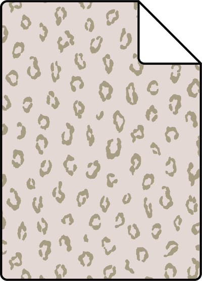 Proefstaal ESTAhome behang panterprint zacht roze en goud - 26.5 x 21 cm - 139273-S