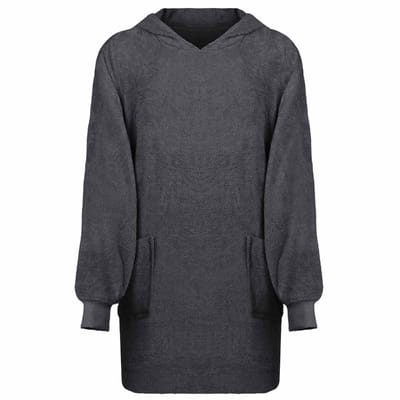 vidaXL Deken hoodie KINN Antraciet L Katoen