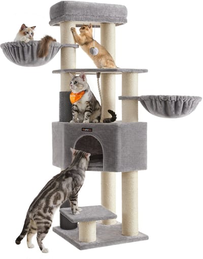 Feandrea - Krabpaal - Kattenboom - Grote Katten - Zelfverwarmende Dekens - Dikke Stammen