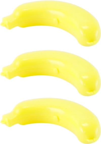 Famanu – Set van van van 3 bananenboxen – Stevige kunststof bananenhouders – Ruimtebesparend en eenvoudig schoon te maken