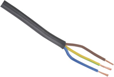 Huishoudkabel â€“ hittebestendig tot 90 graden â€“ 3 x 1.0 mmÂ² â€“ 5 m â€“ zwart