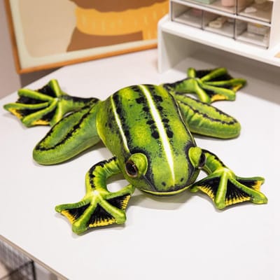 Realistische Kikkers Knuffel voor Kinderen Zacht Gevuld Kruipend Dier Cool Grappig Huisdecoratie Cadeau Creatieve Speelmaatje voor Kinderen 28cm groen