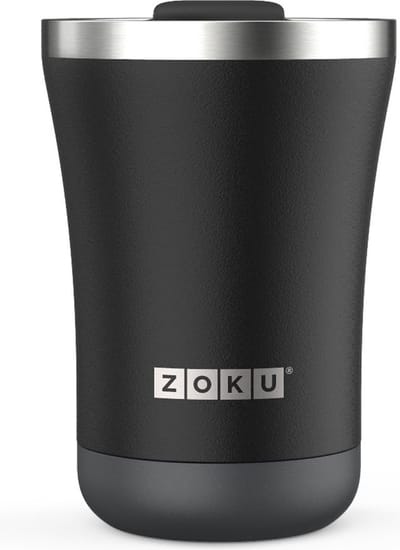 Thermosbeker, 0.35 L, RVS/Polypropyleen, BPA vrij, Zwart - Zoku