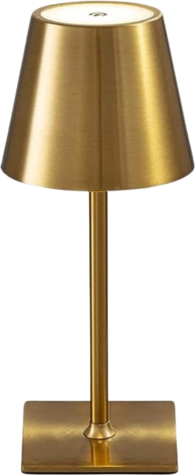 Tafellamp Oplaadbaar – Draadloos en dimbaar – Waterdicht - Touch lamp – Nachtlamp Slaapkamer – 26 cm – Goud