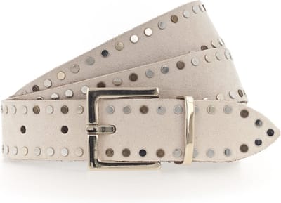 Tamaris Riem Leather Belt W80 Dark Vanilla Beige