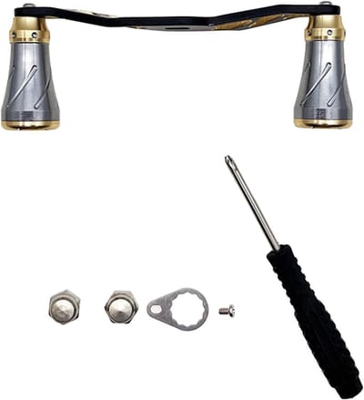 Vervangende Handgreep voor Baitcast Reel - Aluminium Grip, Duurzaam en Comfortabel voor Visserij