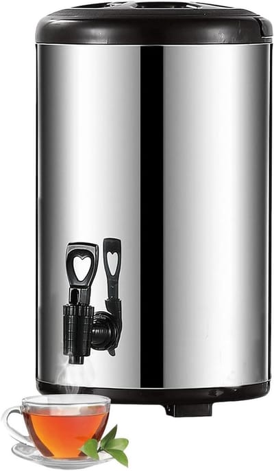 Geïsoleerde Waterdispenser - Drankdispenser Schenkkan - Dranken Serveren - Dubbelwandige Isolatie - 10 liter - Zilver