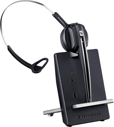 Draadloze Office Headset - DECT Headset Telefoon Headset - Professioneel Bellen - CAT-IQ Systeem - Eenzijdig - Zwart