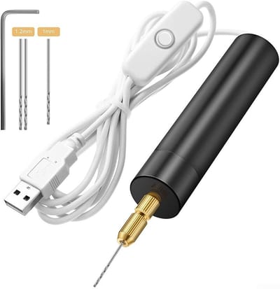 Dailygoods- Graveergereedschap Draagbaar en Compact - Elektrische Graveerpen - Mini Boormachine - USB Oplaadbaar - Krachtige Prestaties - 11,5 x 2,5 cm