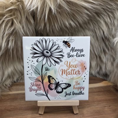Wenstegeltje – You matter –Motivatie Cadeau – Trendy nu – Wanddecoratie – Persoonlijk – Zomaar - Decoratie - Incl standaard - Motiverend