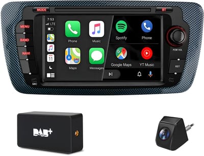 Cestovet Autoradio - Geschikt Voor Seat Ibiza IV 6J 2009 t/m 2013 - Draadloos Apple Carplay & Android Auto - Android 15.0 - Radio met navigatie GPS - 7 inch HD touchscreen - Radio Scherm - Bluetooth & Wifi - DAB+ Achteruitrijcamera