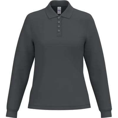 Polo met lange mouwen voor dames iDeal Basic Brand