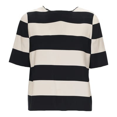 Lanvin top met zwarte en witte strepen - jaren 2010