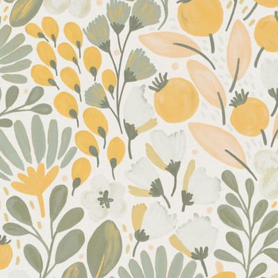 Erismann Vinylbehang 10518-07 - La Terasse - Botanisch Wit - 53cm x 10.05m