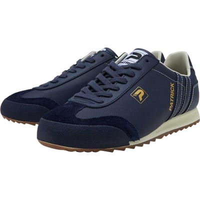 Patrick Mens Liverpool Leren Sneakers (Marineblauw/Off White)