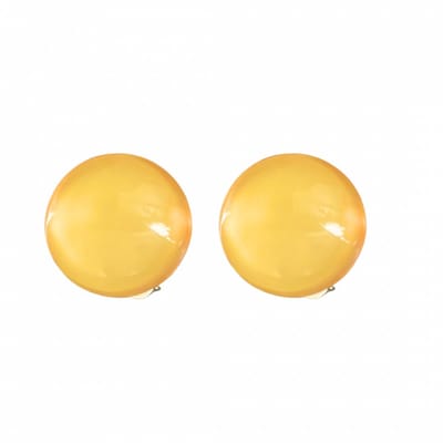 Clip oorbellen geel 2 cm