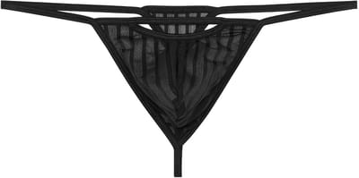 WOH heren microfiber G-string personal allure mesh zwart